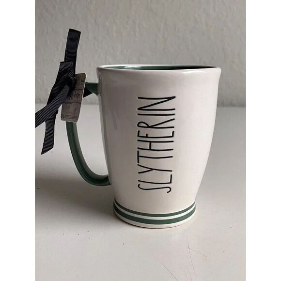Rae Dunn Hogwarts Slytherin House Mug Harry Potter Double Sided Snake NEW - Picture 4 of 8